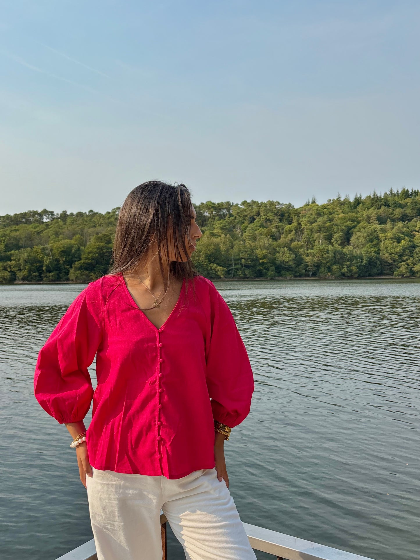 CHEMISE LAURE FUSHIA