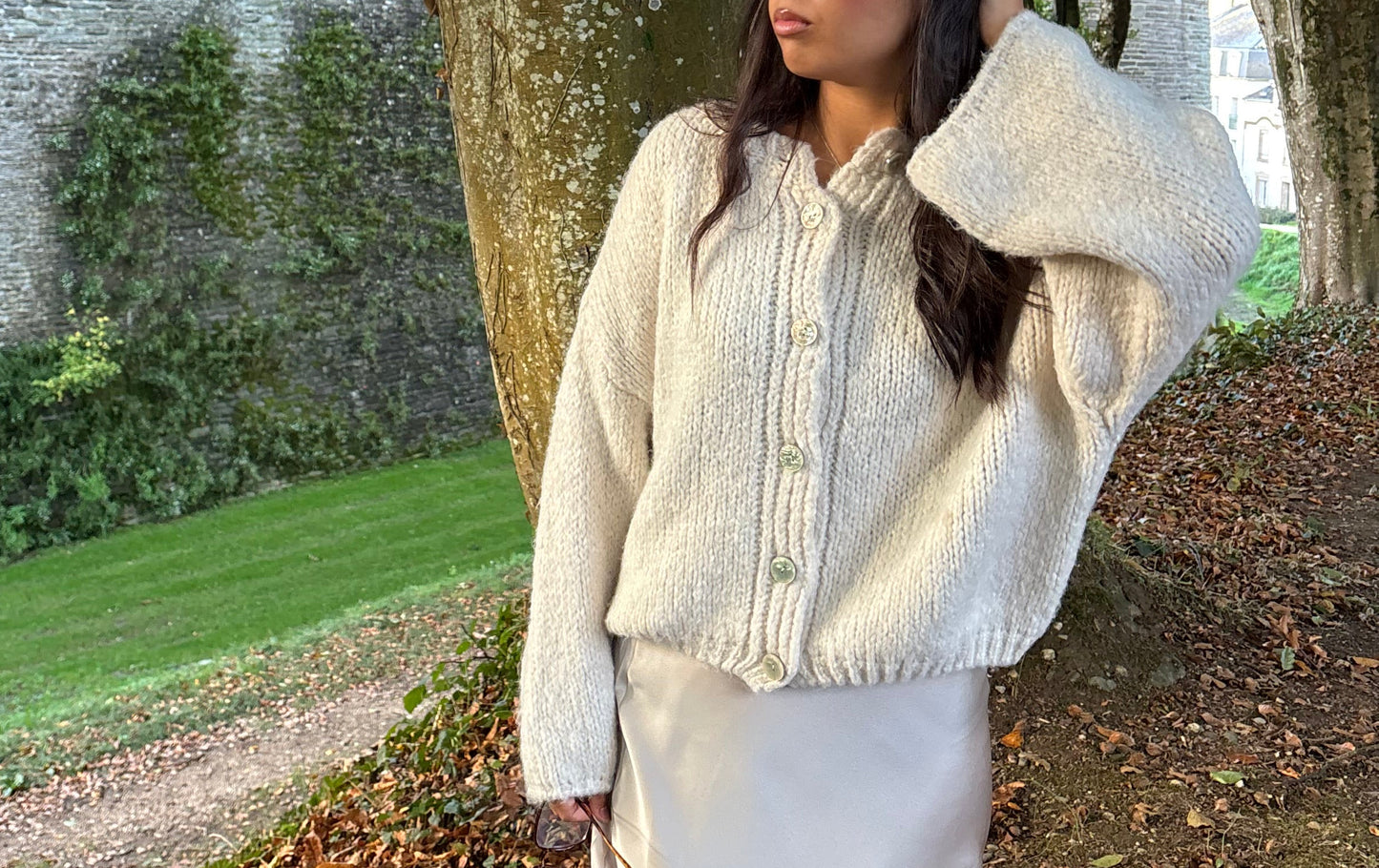 GILET SANDRINE BEIGE/ÉCRU