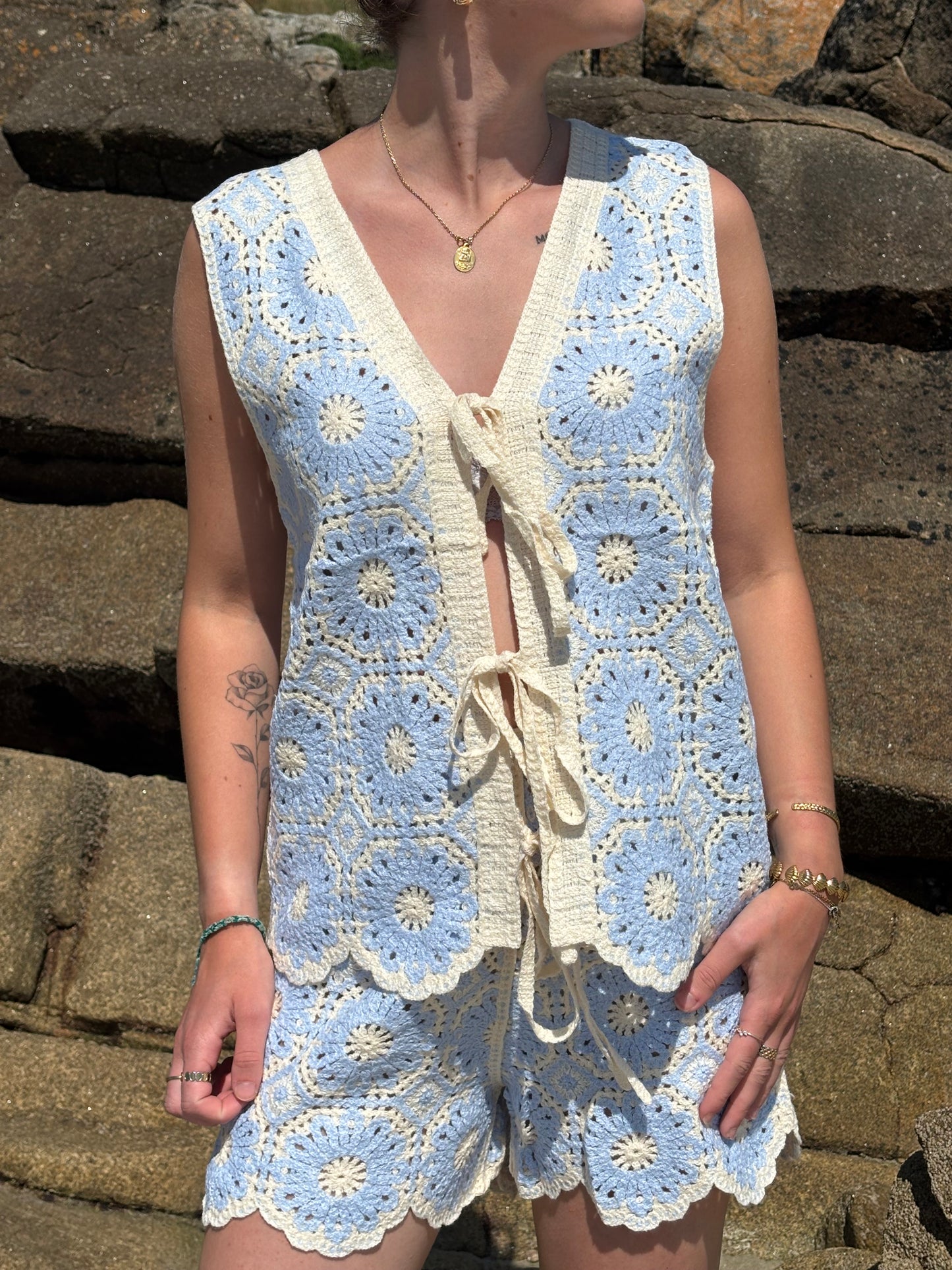 GILET FANNY BLEU