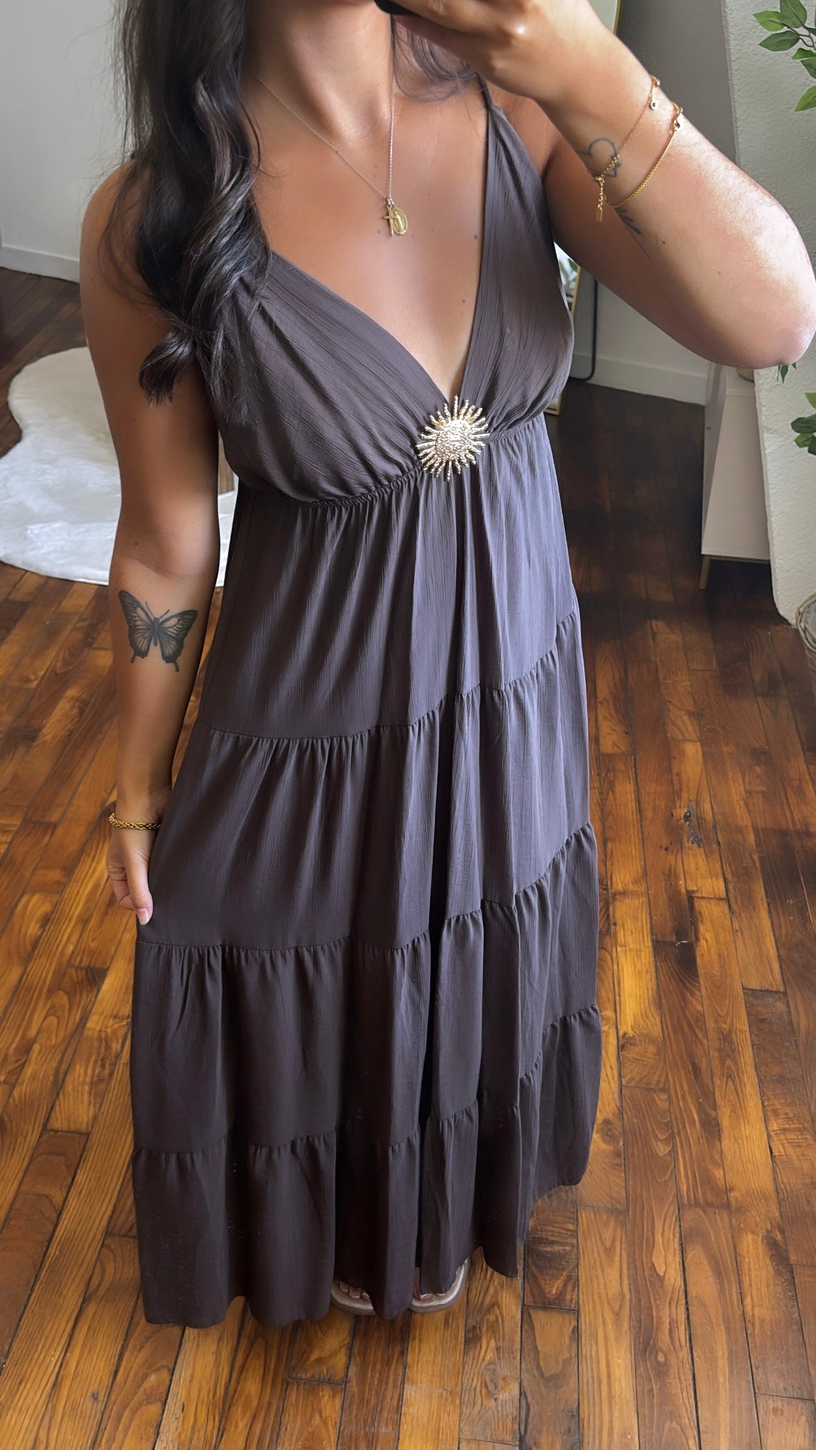 ROBE LONGUE JULIA MARRON