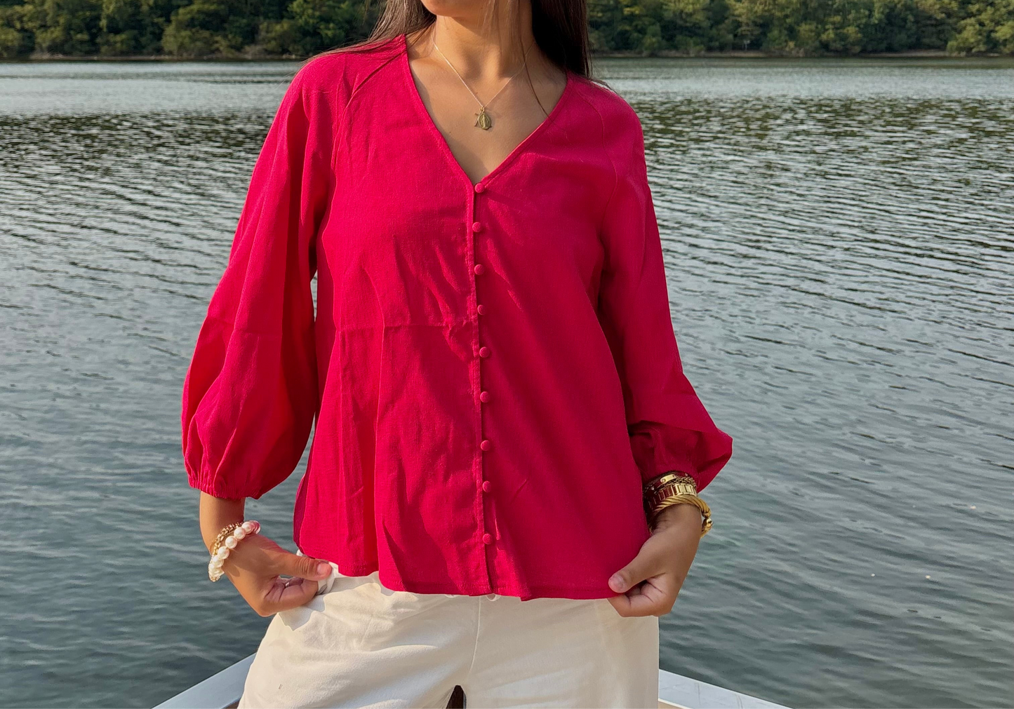 CHEMISE LAURE FUSHIA