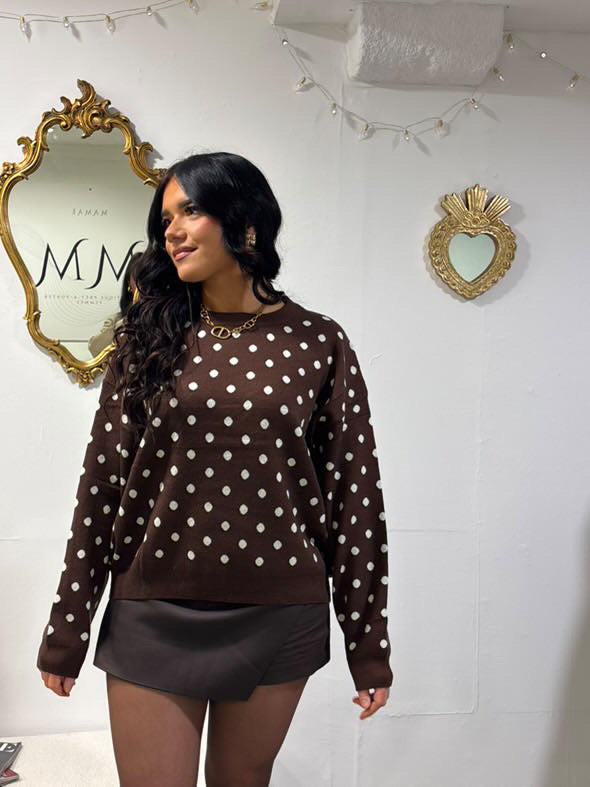 PULL PETITS POIDS MARRON