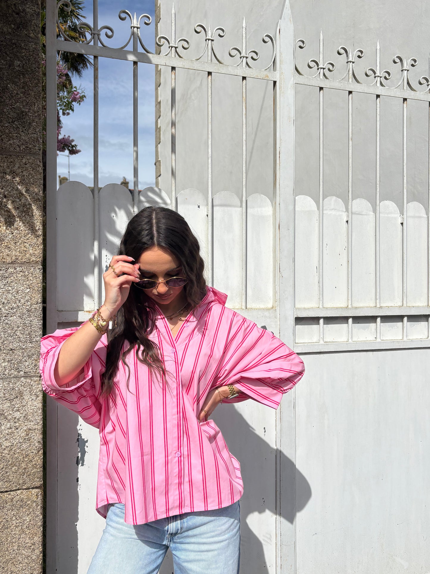 CHEMISE SACHA ROSE.