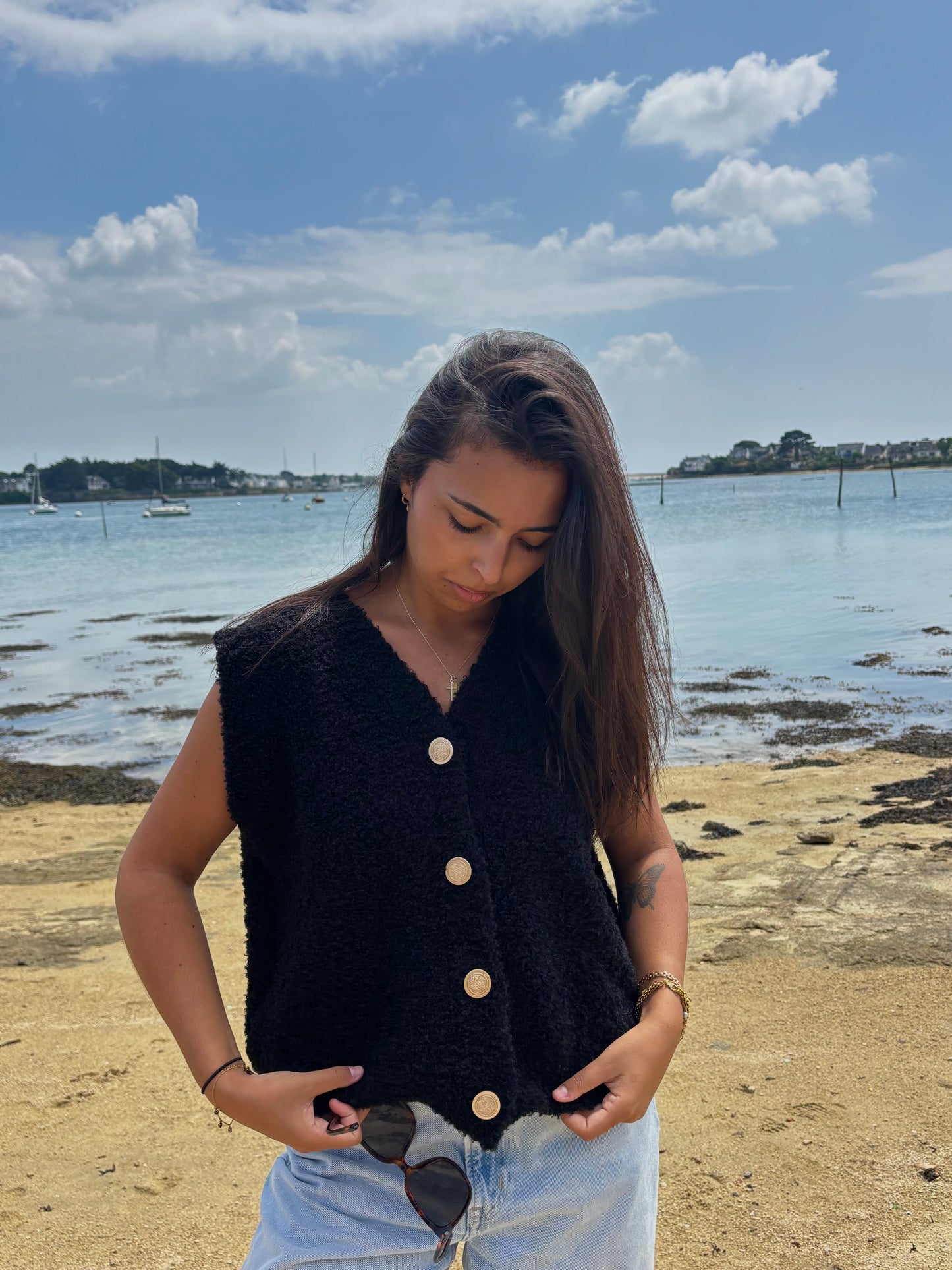 GILET LÉA NOIR