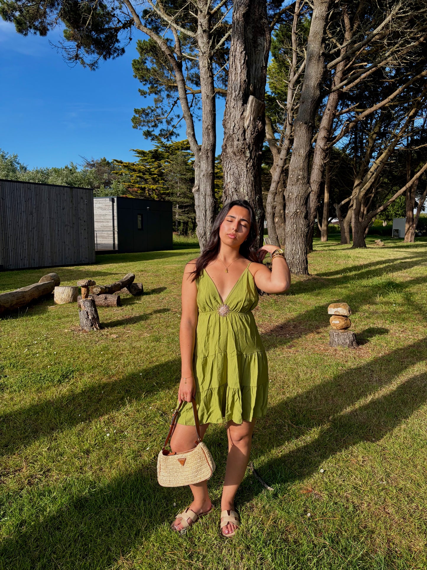 ROBE COURTE JULIA OLIVE