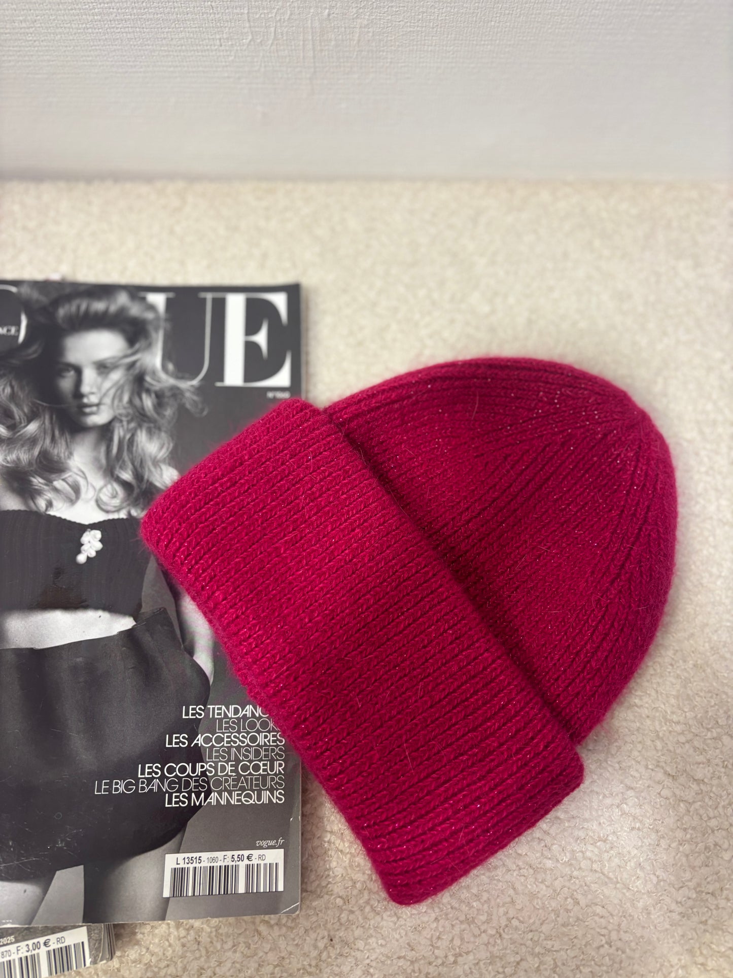 BONNET ROSE PAILLETTES