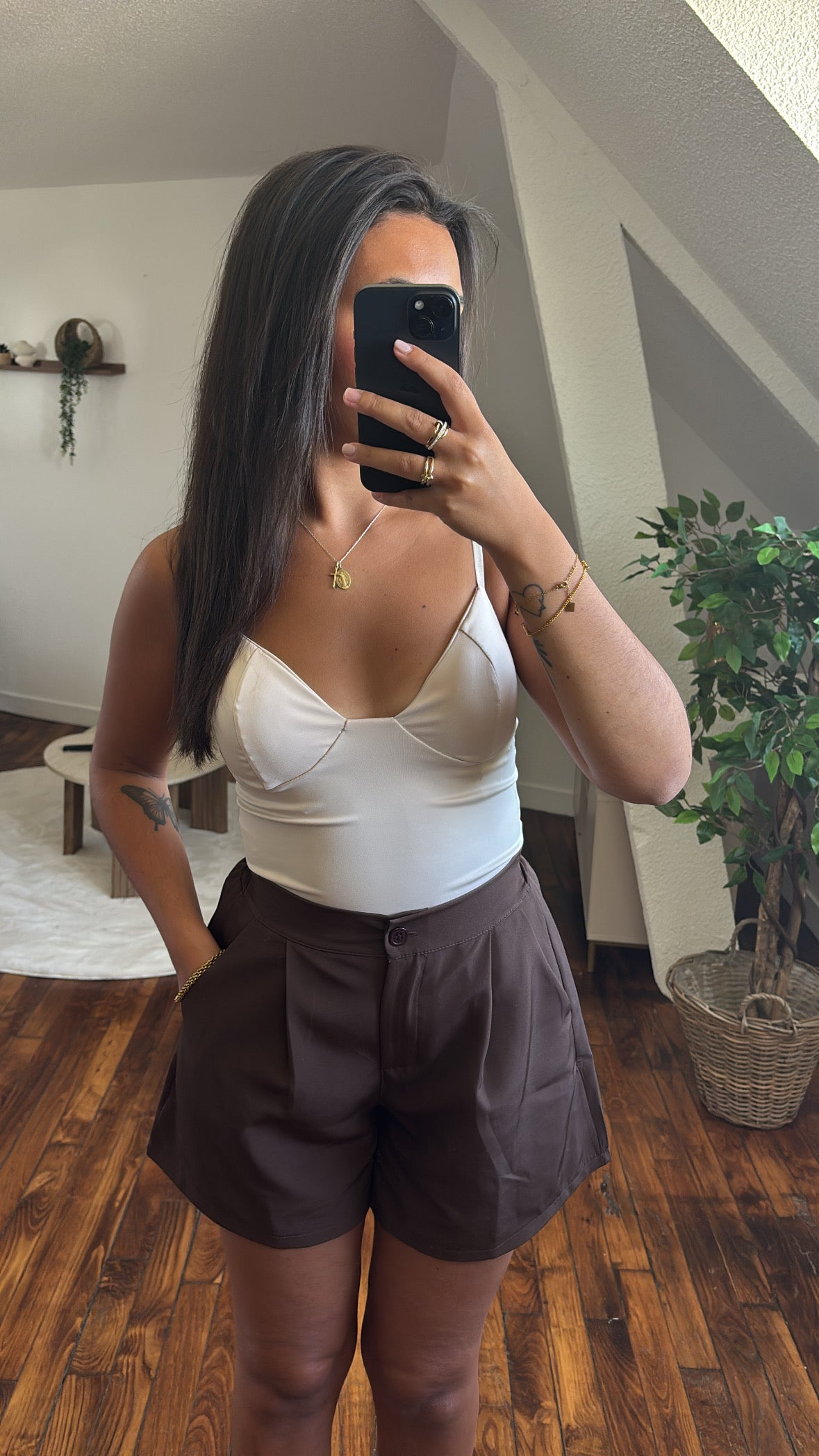 TOP BUSTIER LEA BEIGE*