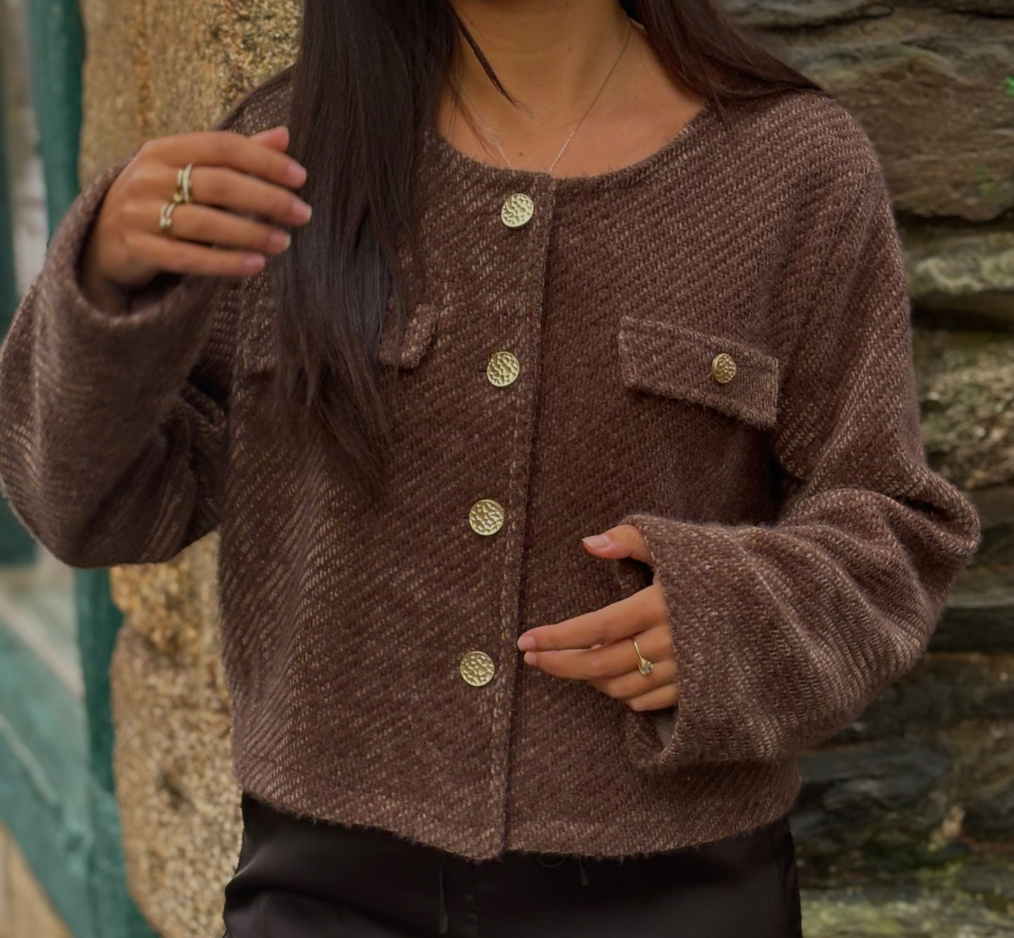 VESTE DAIM CHOCO