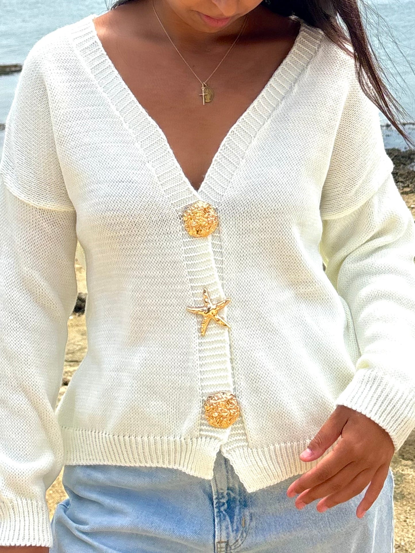 GILET ELISE BLANC
