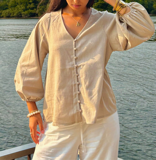 CHEMISE LAURE BEIGE