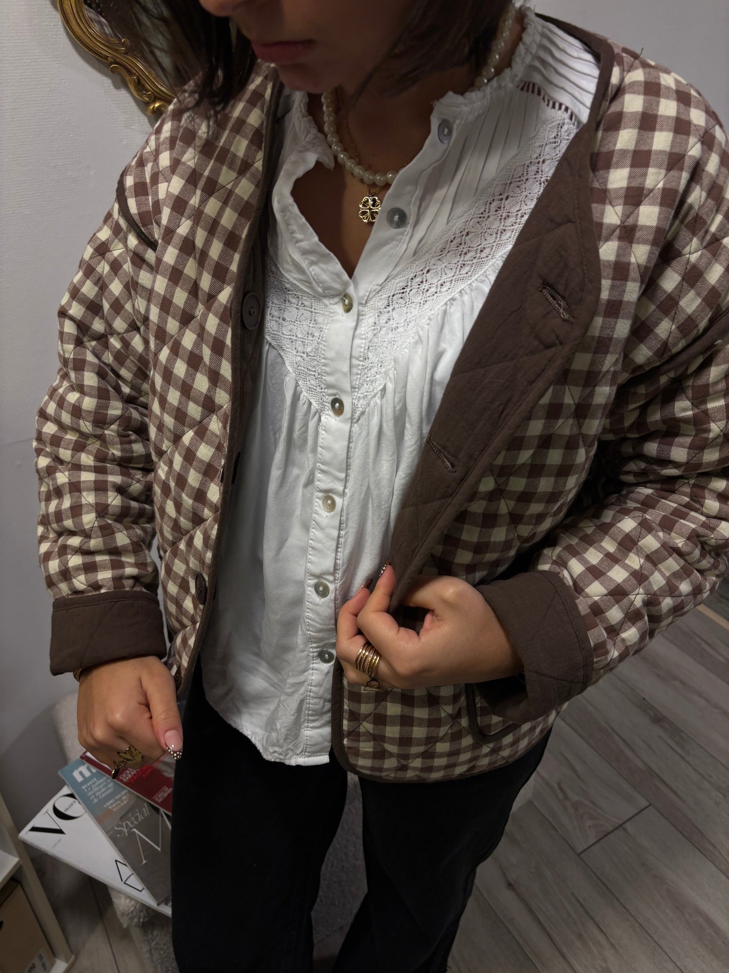 VESTE RÉVERSIBLE MARRON