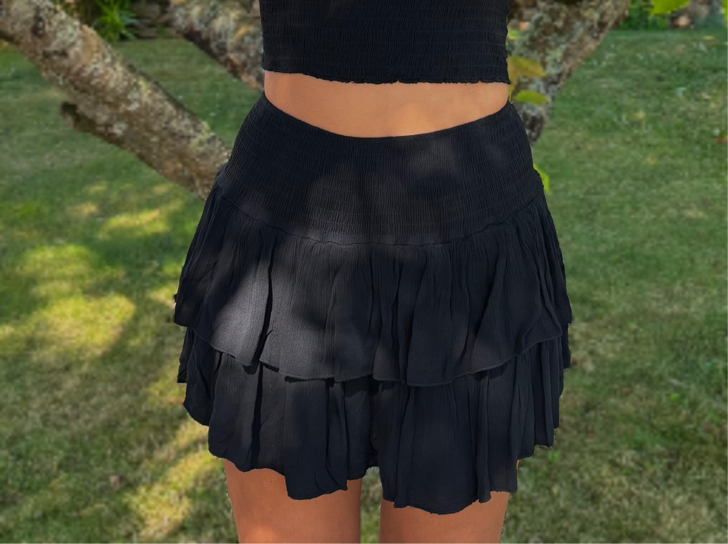 JUPE SHORT MIA NOIR