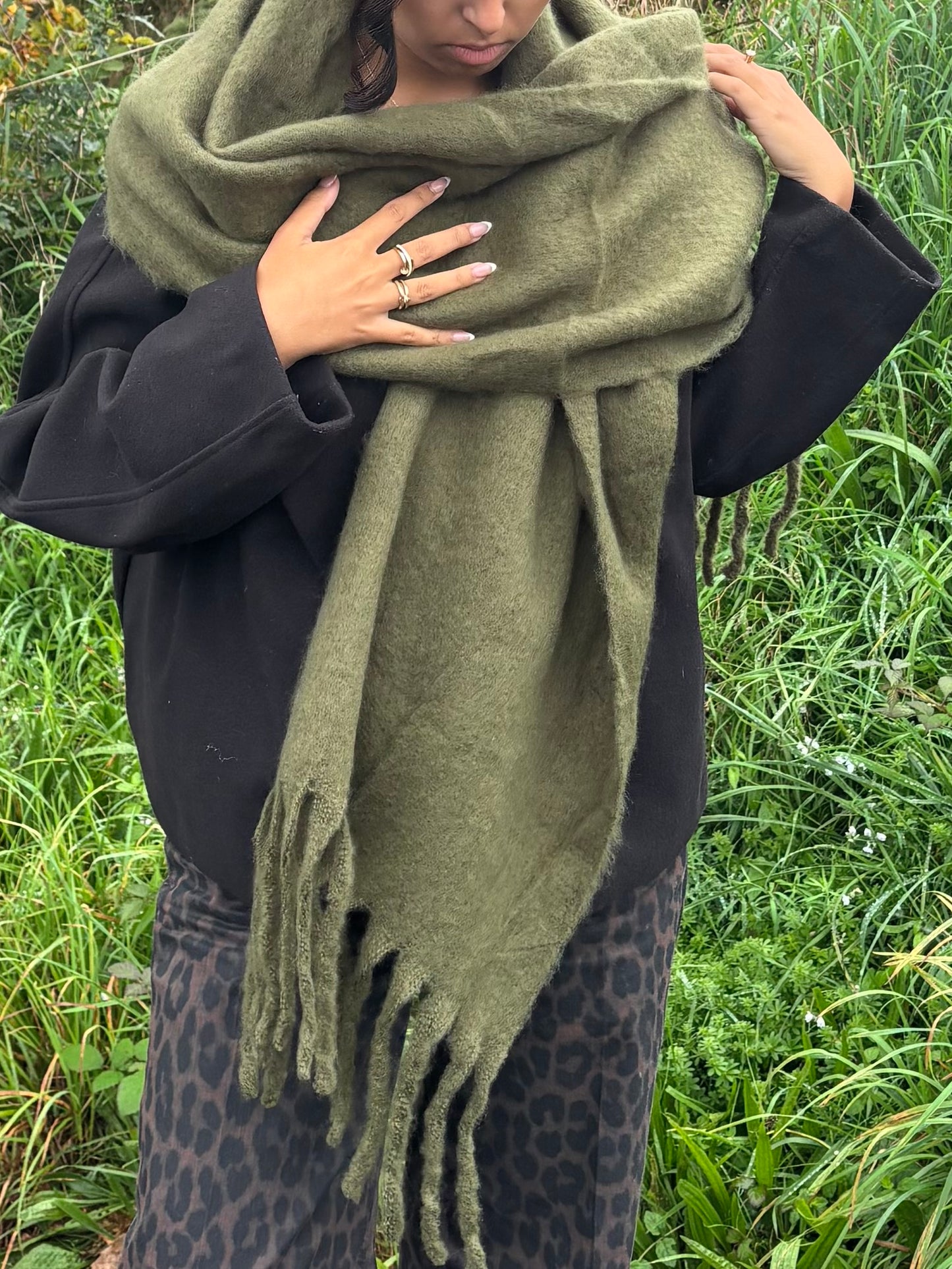 ÉCHARPE KAKI OLIVE 🫒