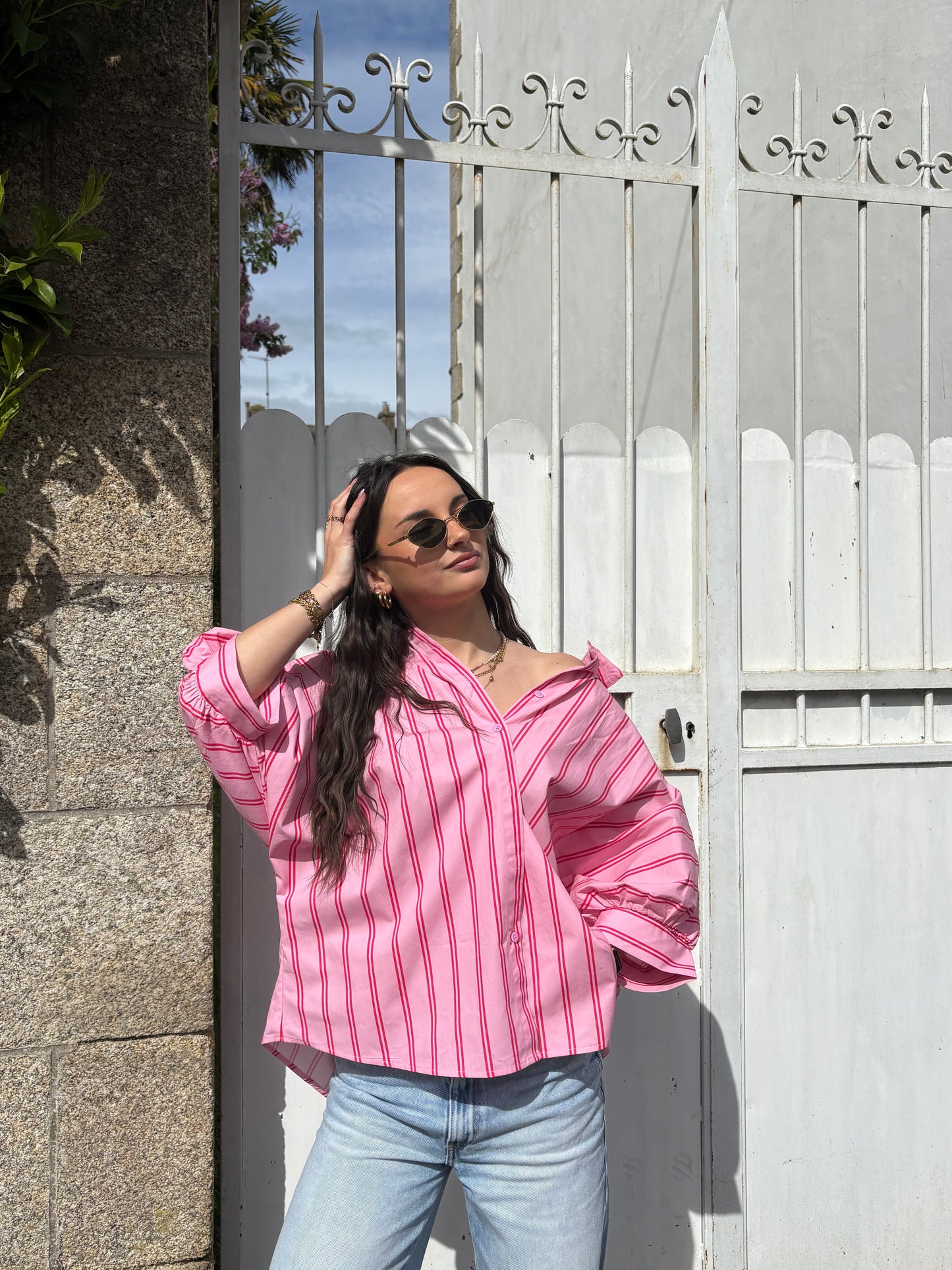 CHEMISE SACHA ROSE.