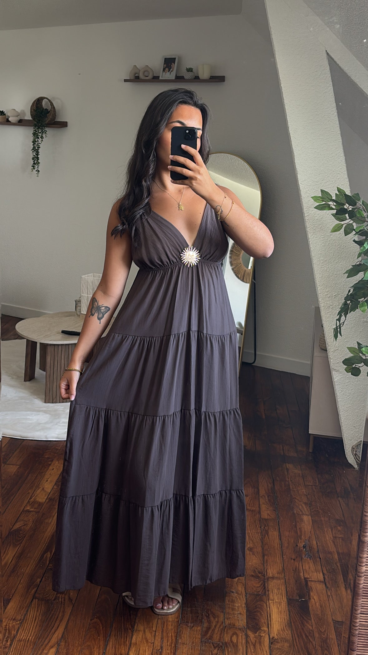 ROBE LONGUE JULIA MARRON