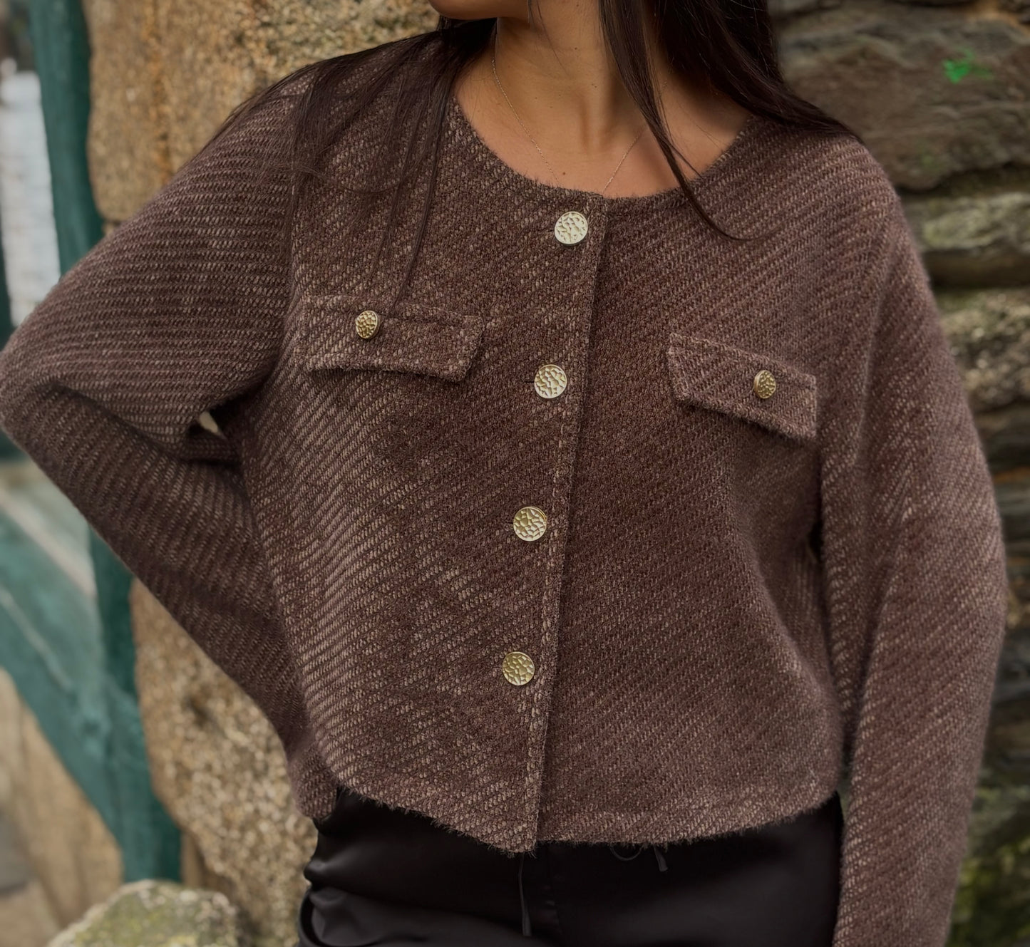 VESTE DAIM CHOCO