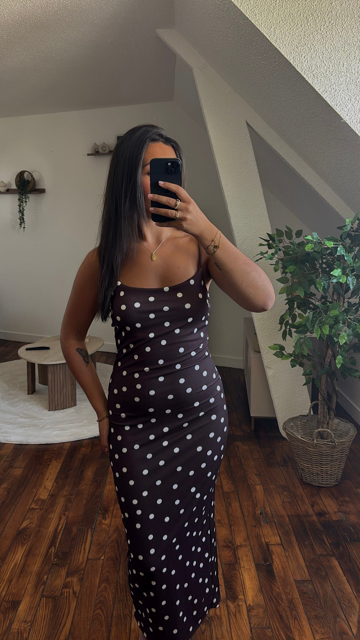 ROBE MOLY MARRON POIS