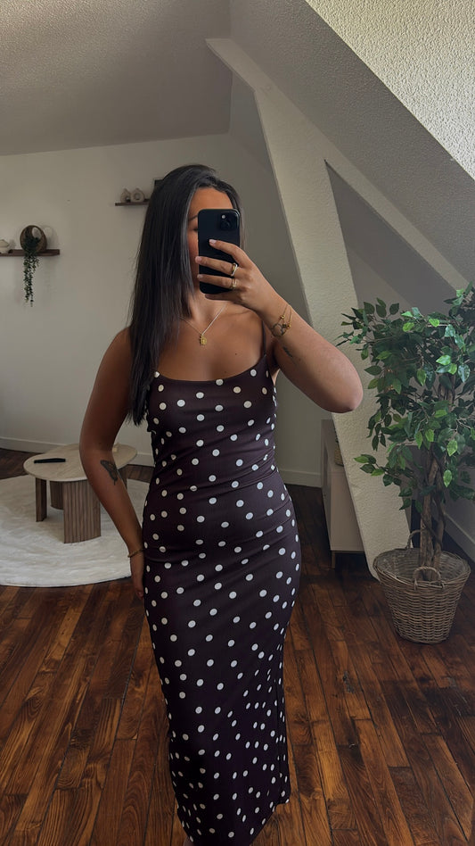 ROBE MOLY MARRON POIS