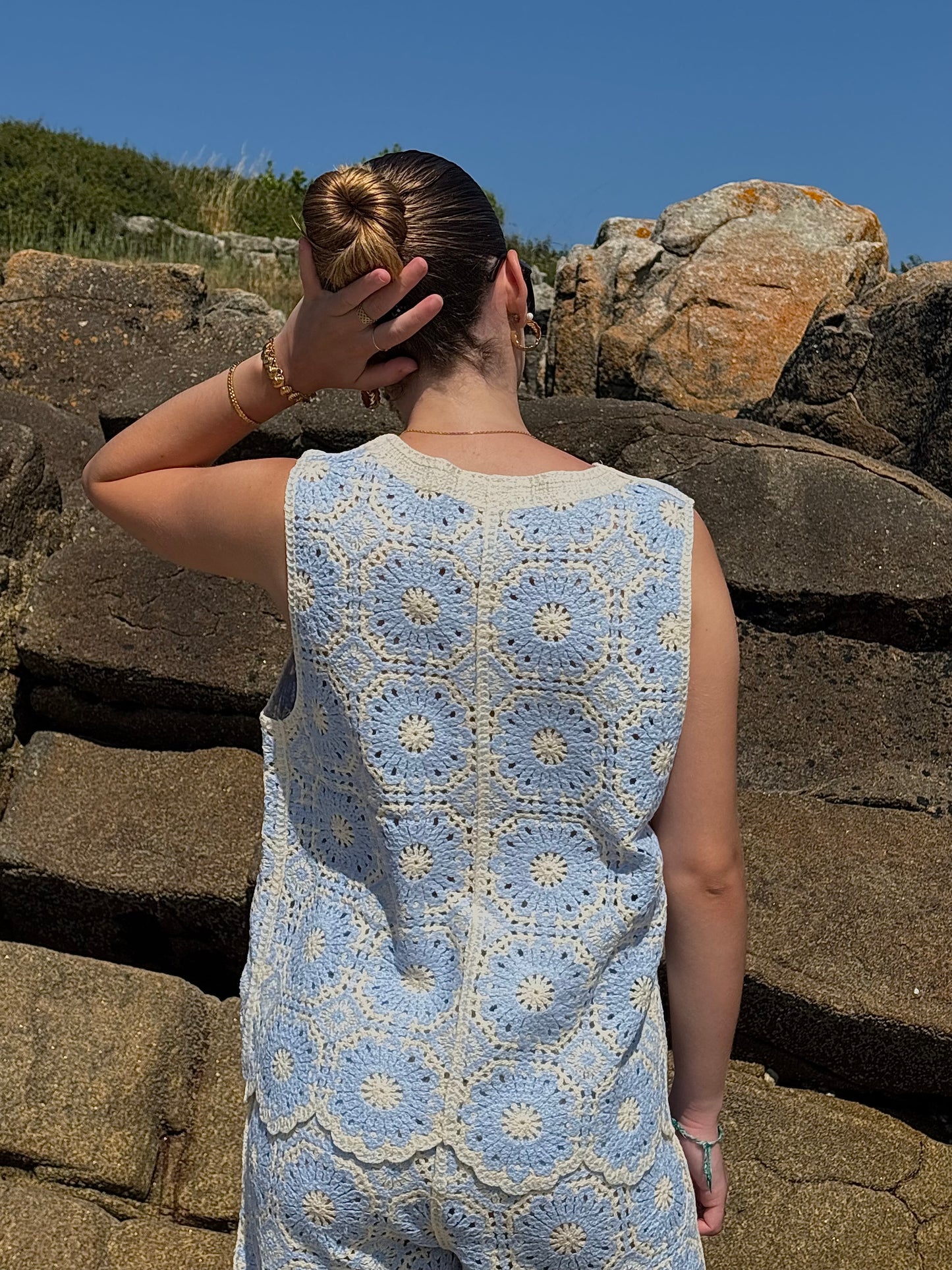 GILET FANNY BLEU