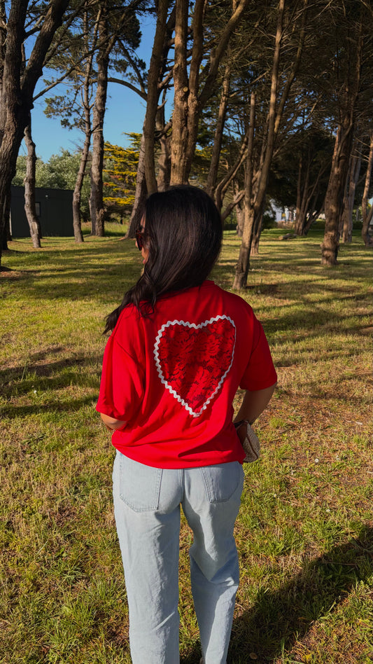 T-SHIRT LOVA ROUGE