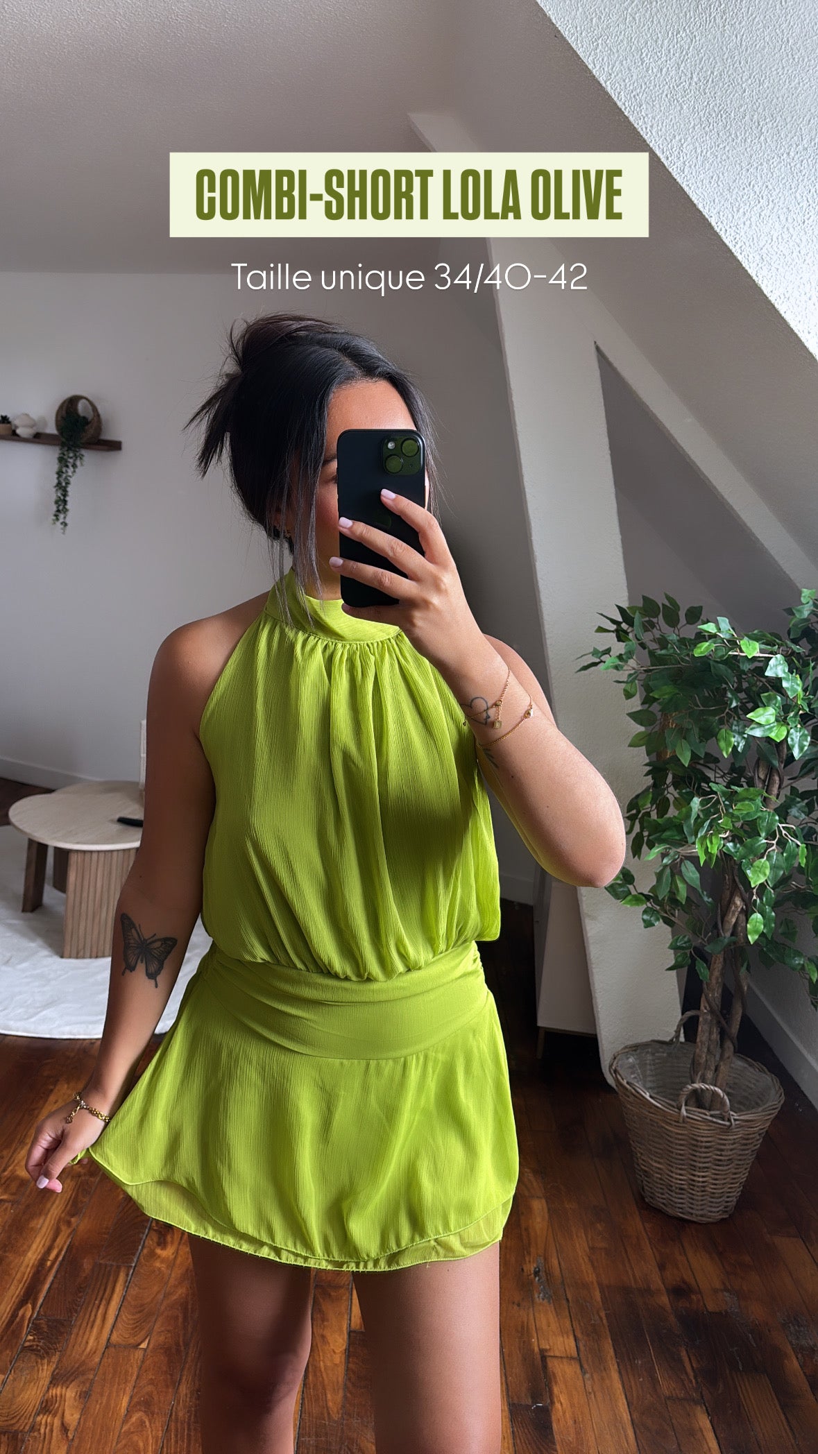 ROBE COMBI-SHORT OLIVE