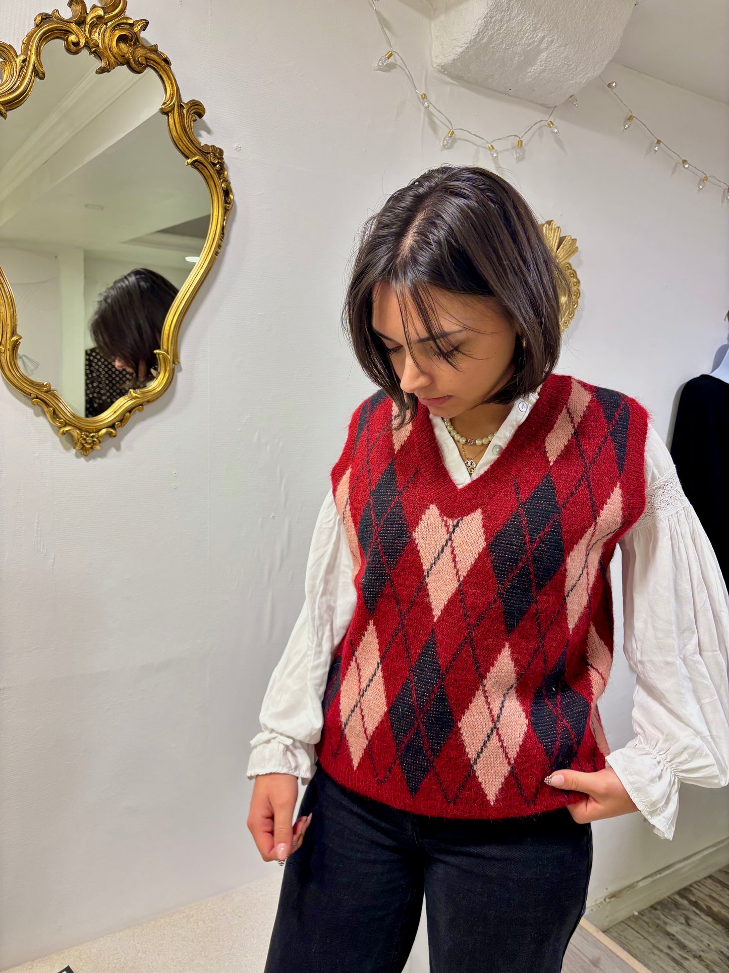 PULL S/MANCHES BORDEAUX