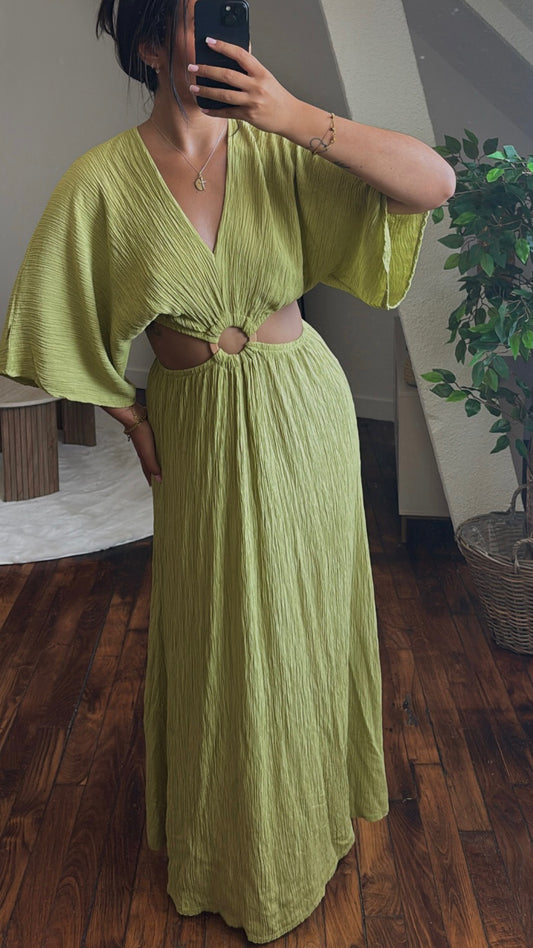 ROBE LONGUE ANAÏS VERTE