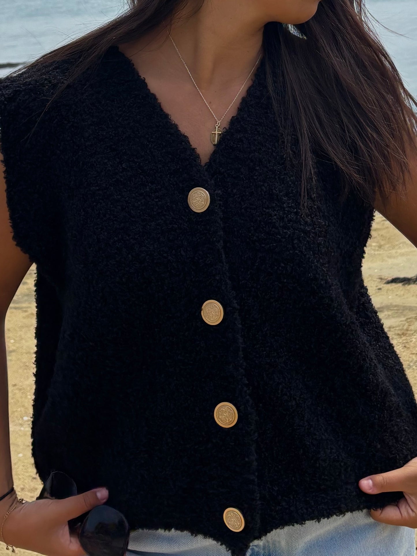 GILET LÉA NOIR