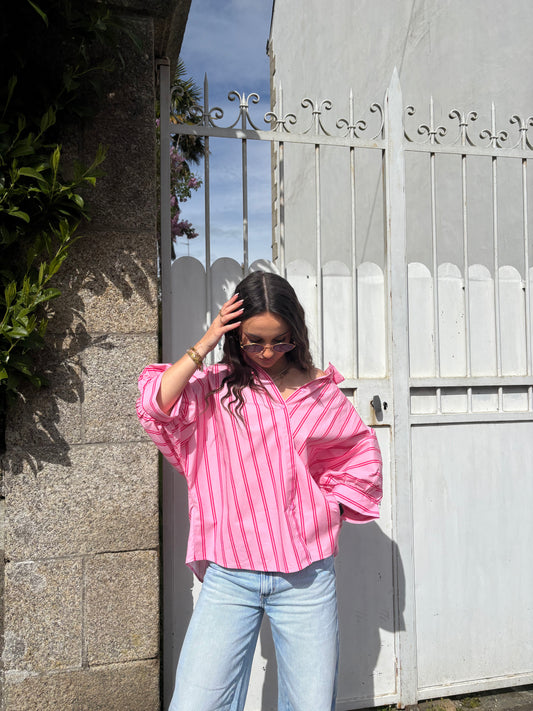 CHEMISE SACHA ROSE.