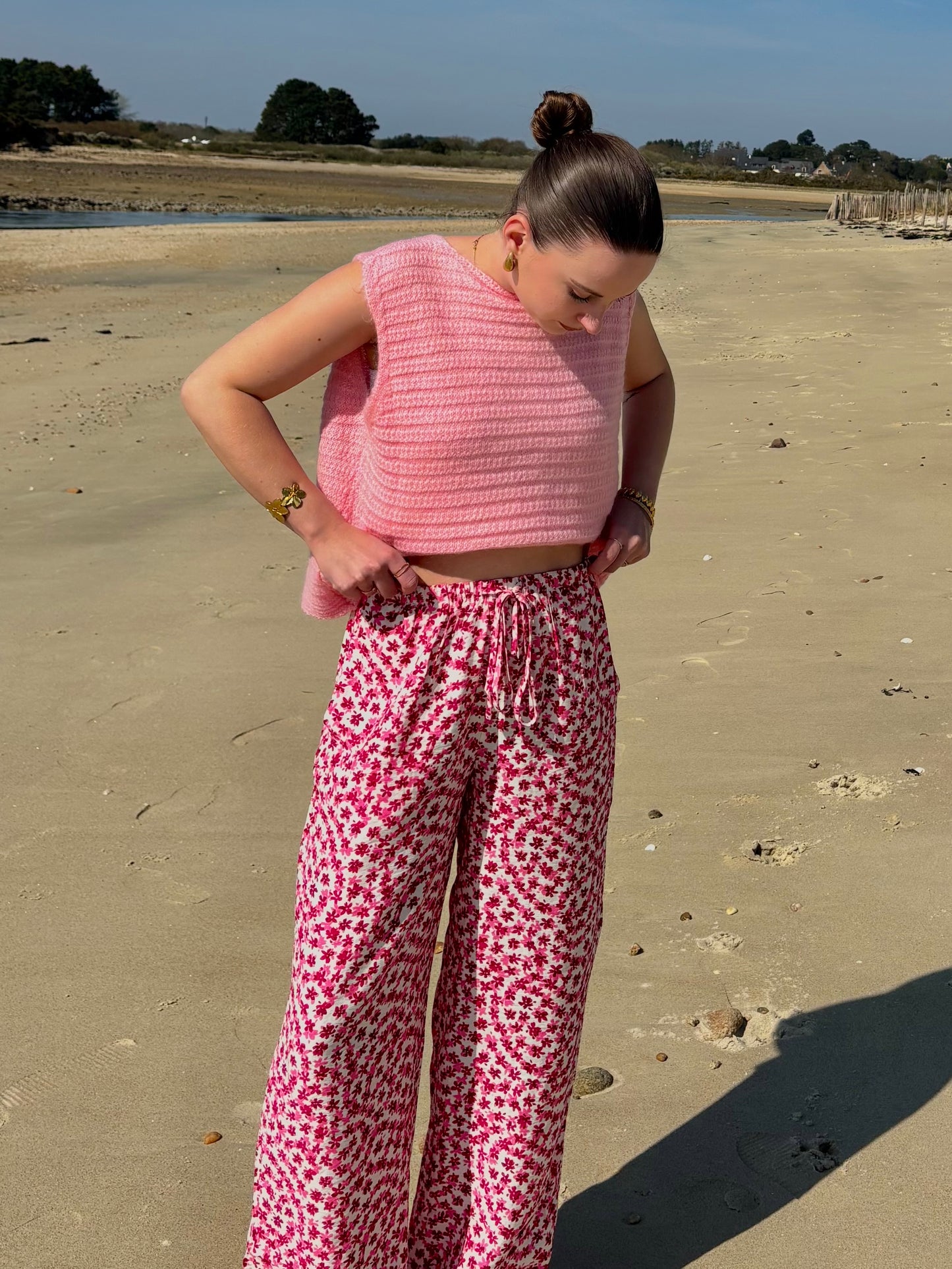 PANTALON FLEURS.