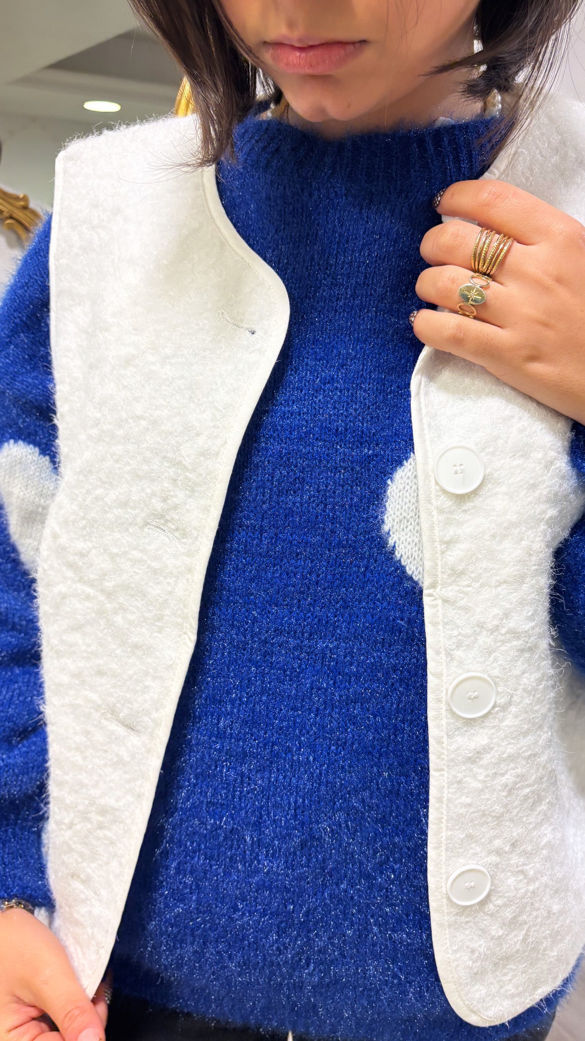 GILET BLANC SANS MANCHES