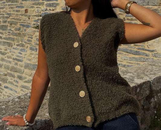 GILET KAKI LEA