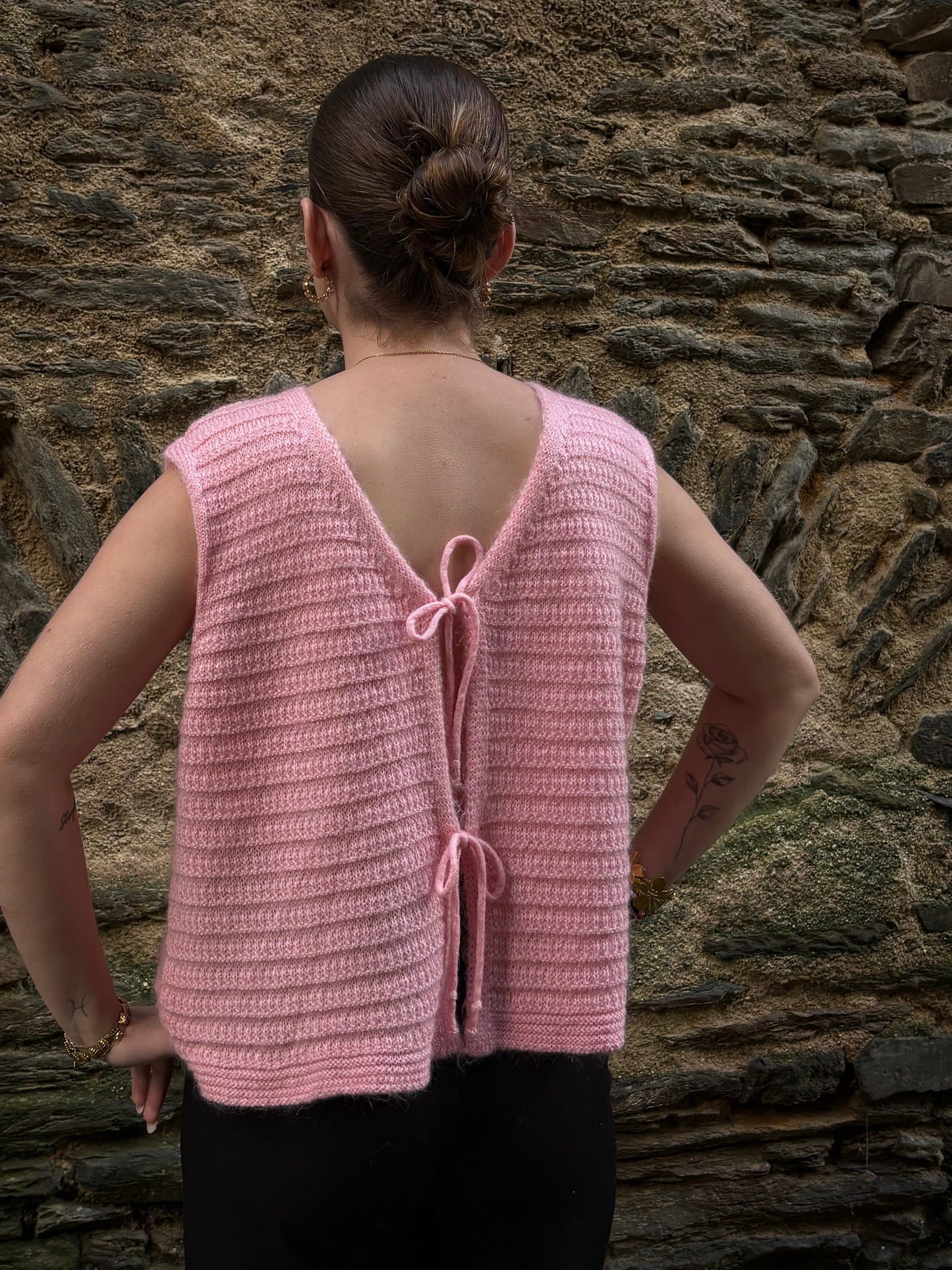 GILET ROSE CLAIR