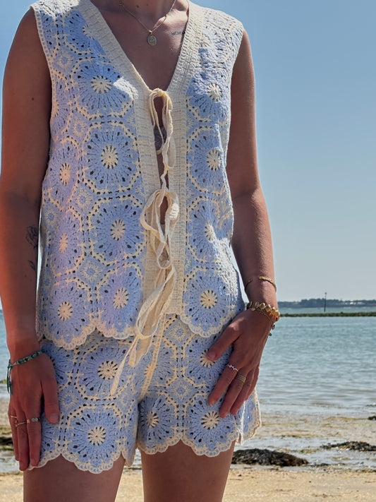GILET FANNY BLEU