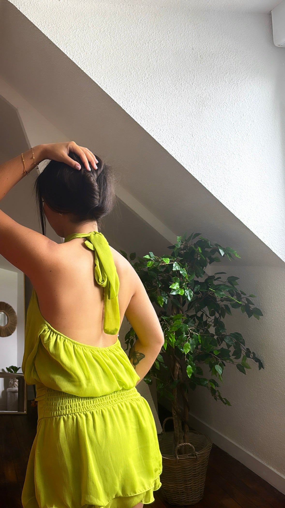 ROBE COMBI-SHORT OLIVE