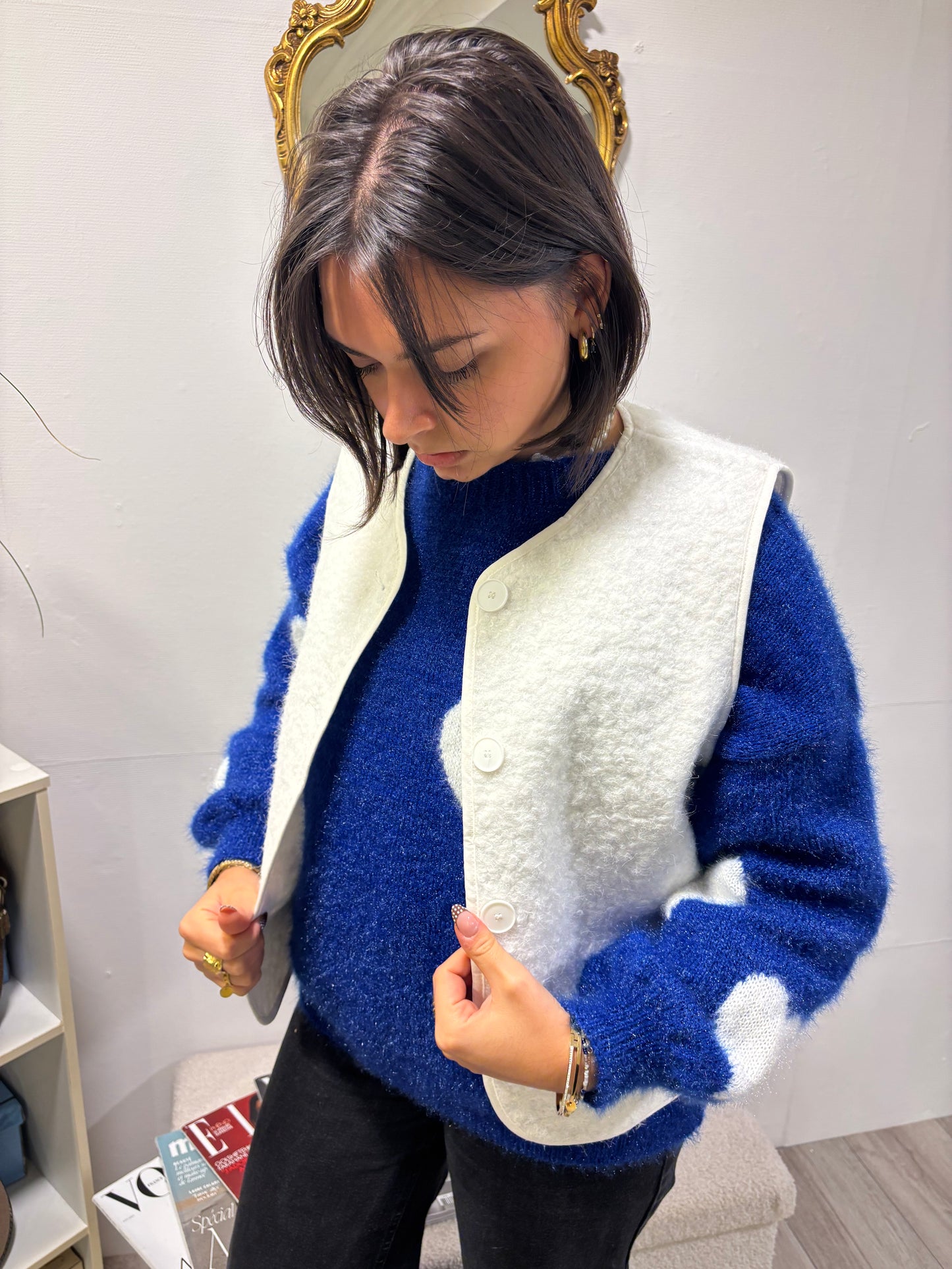 GILET BLANC SANS MANCHES