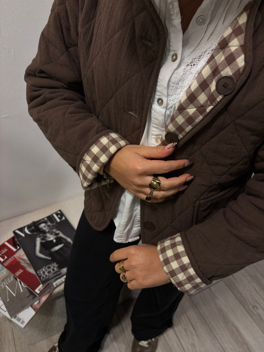 VESTE RÉVERSIBLE MARRON