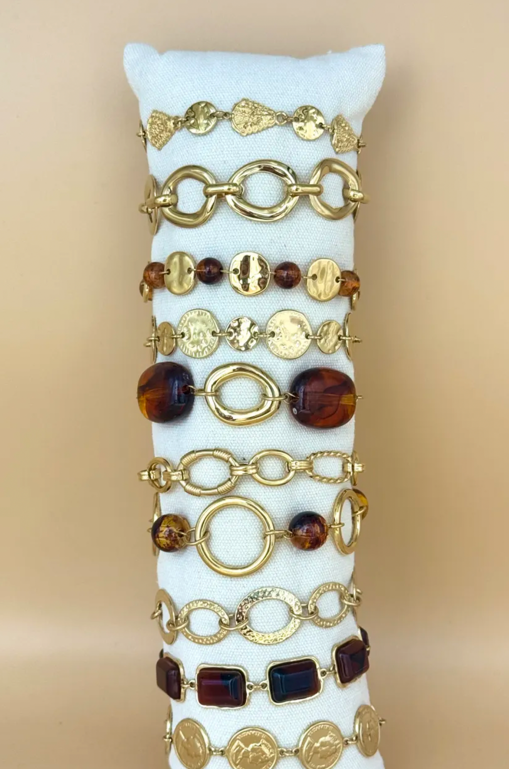 BRACELETS OR/BROWN