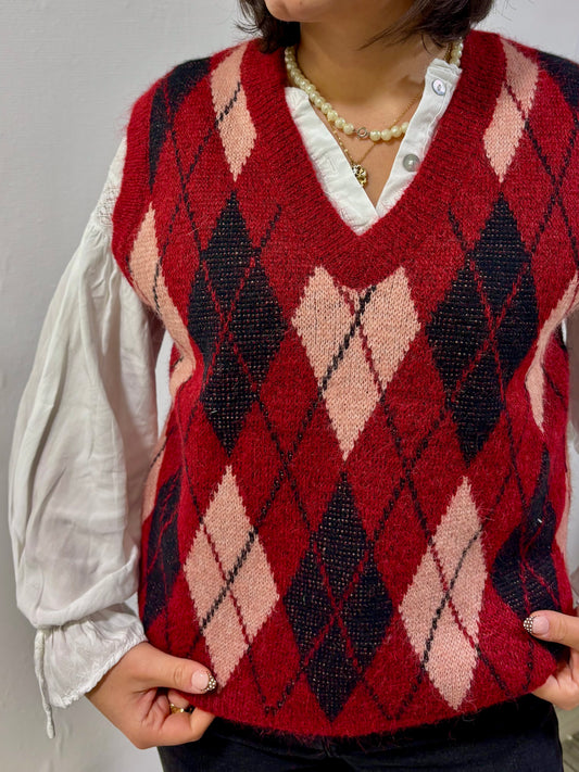 PULL S/MANCHES BORDEAUX