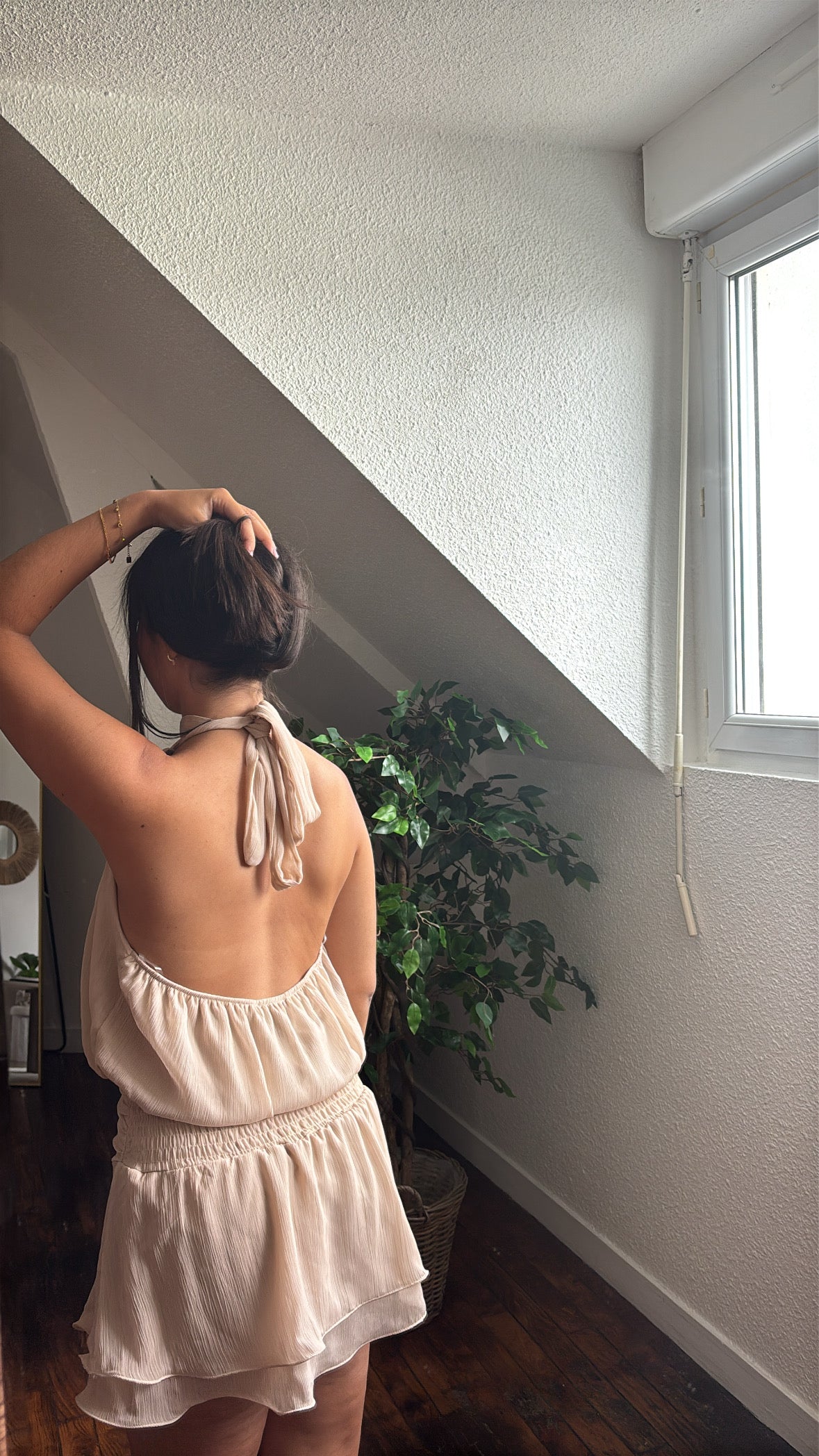 ROBE COMBISHORT BEIGE*