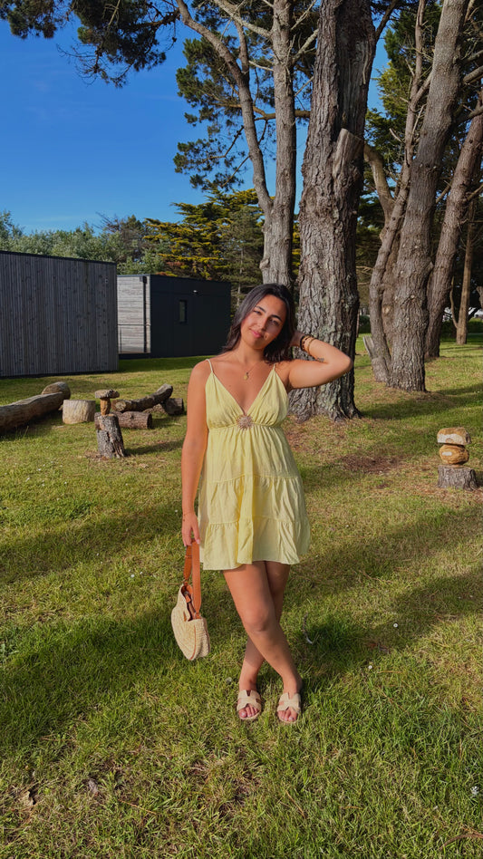 ROBE COURTE JULIA JAUNE