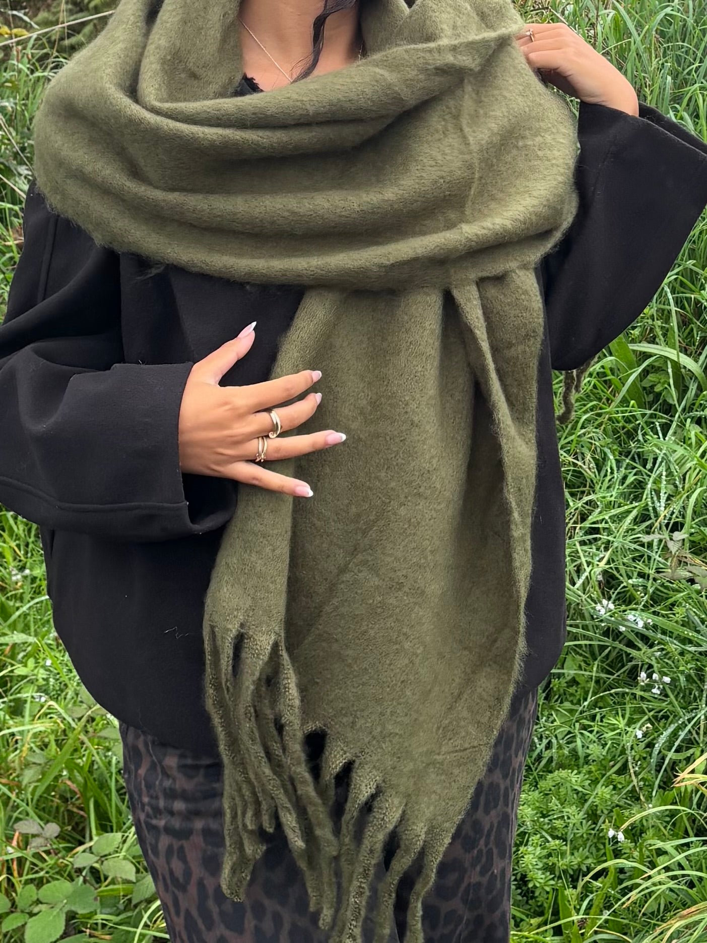 ÉCHARPE KAKI OLIVE 🫒