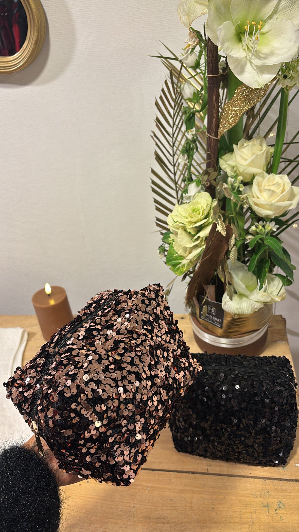 TROUSSE SEQUINS CHAMPAGNE